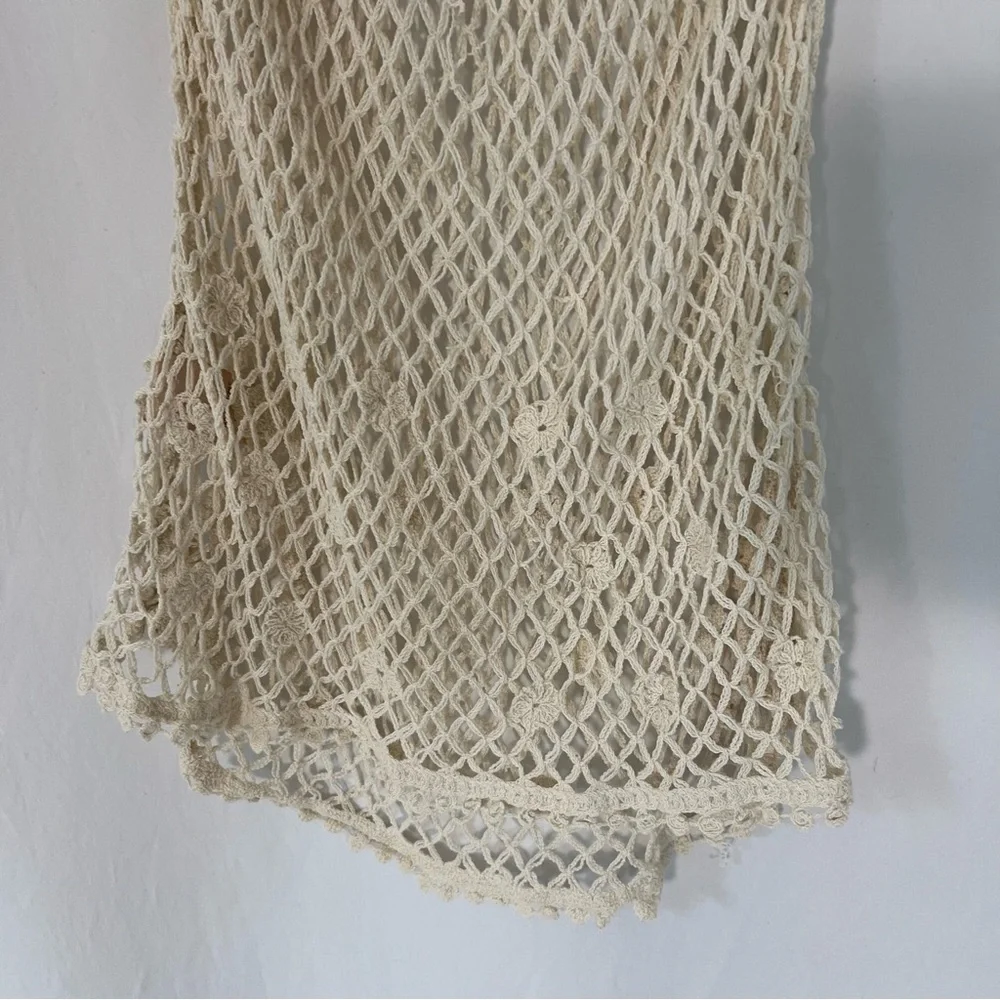 Hem & Thread Crochet Scoop Neck Sleeveless Swim Cover Up